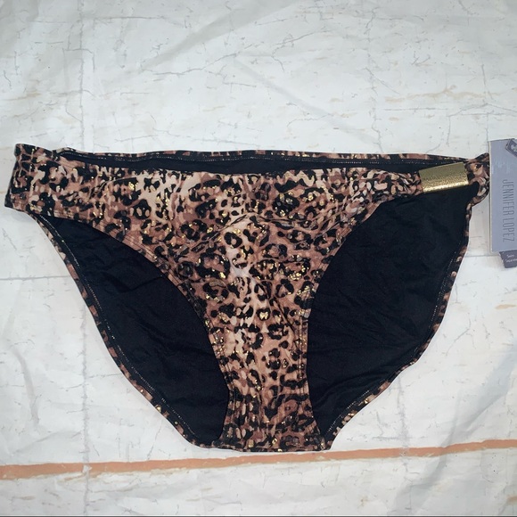 Jennifer Lopez bikini bottom leopard Animal print size 14 New with tags - Picture 1 of 7